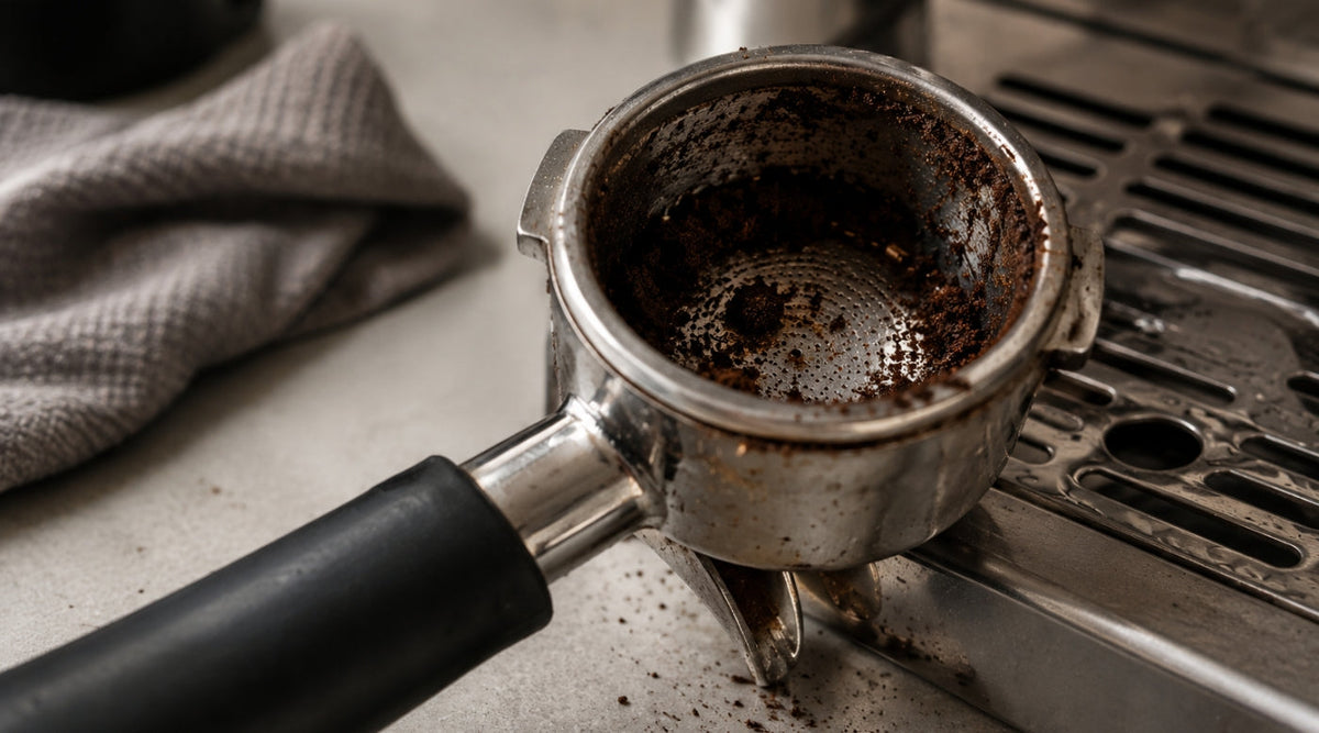 Der Siebträger sieht sauber aus, aber der Kaffee schmeckt trotzdem bitter?