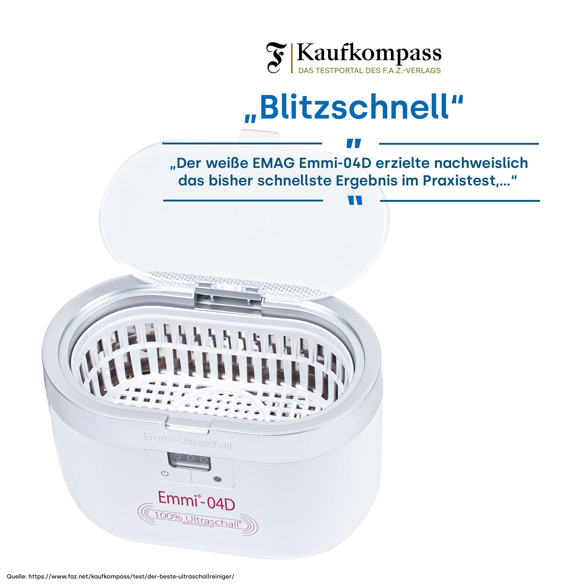 Emmi-04D Ultraschallreiniger mit Edelstahlwanne