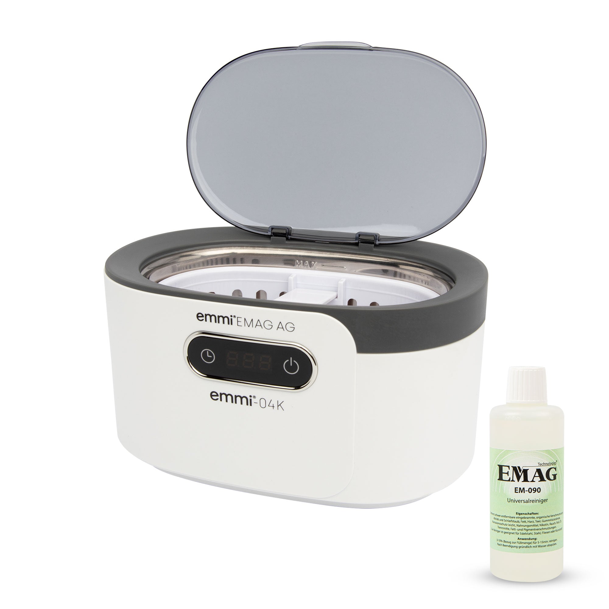 Emmi-04K Ultraschallreiniger mit Edelstahlwanne