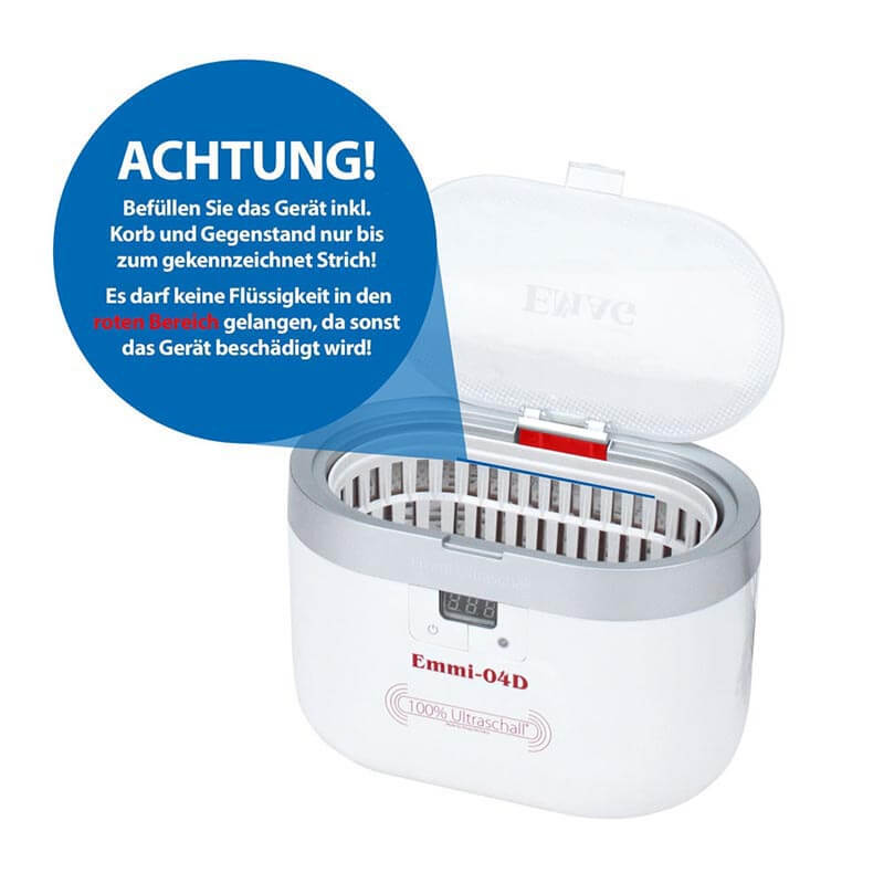 Emmi-04D Ultraschallreiniger mit Edelstahlwanne