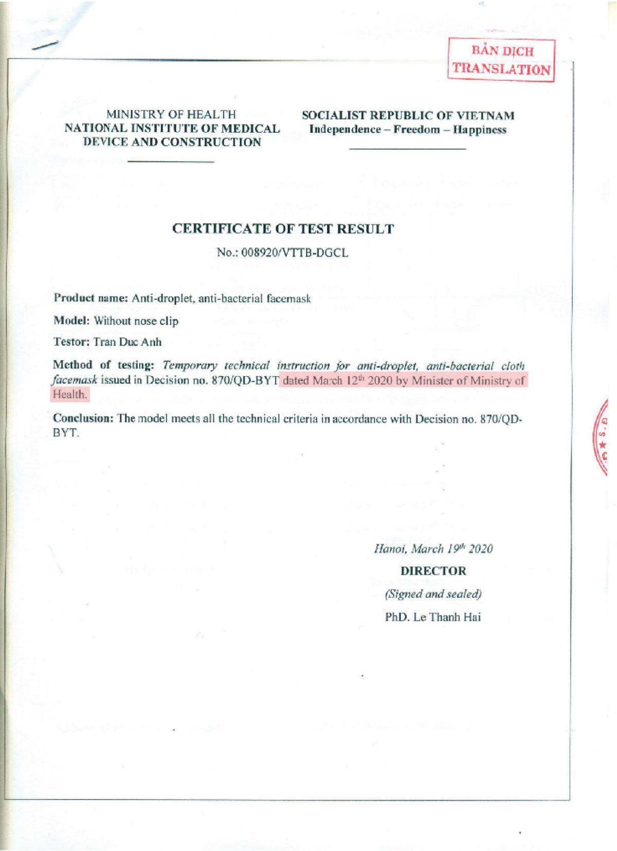 Set of 2 Emmi Nanosilver mouth and nose masks *washable* makeshift mask