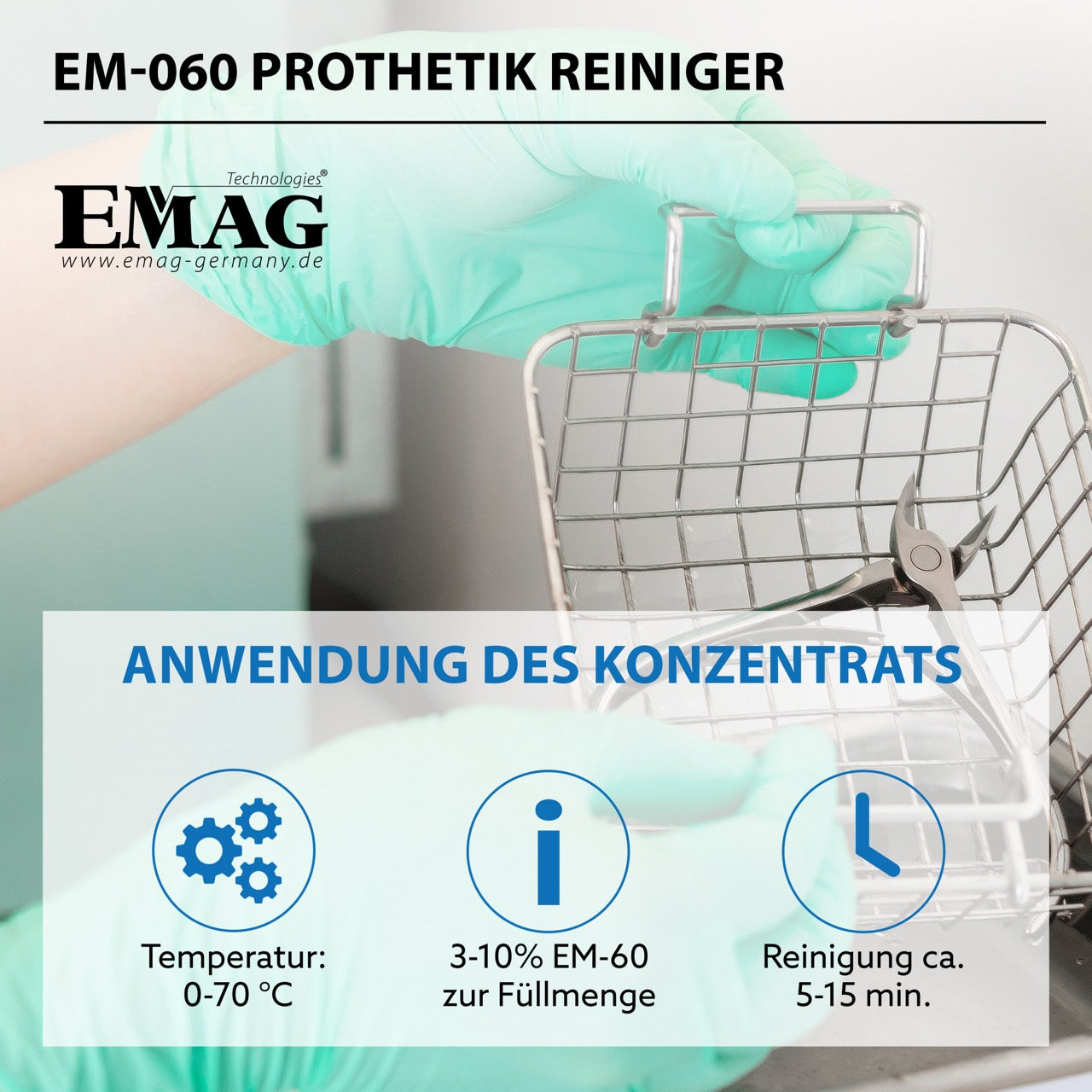 EM-060 Prothetik Reiniger / Dentalreiniger