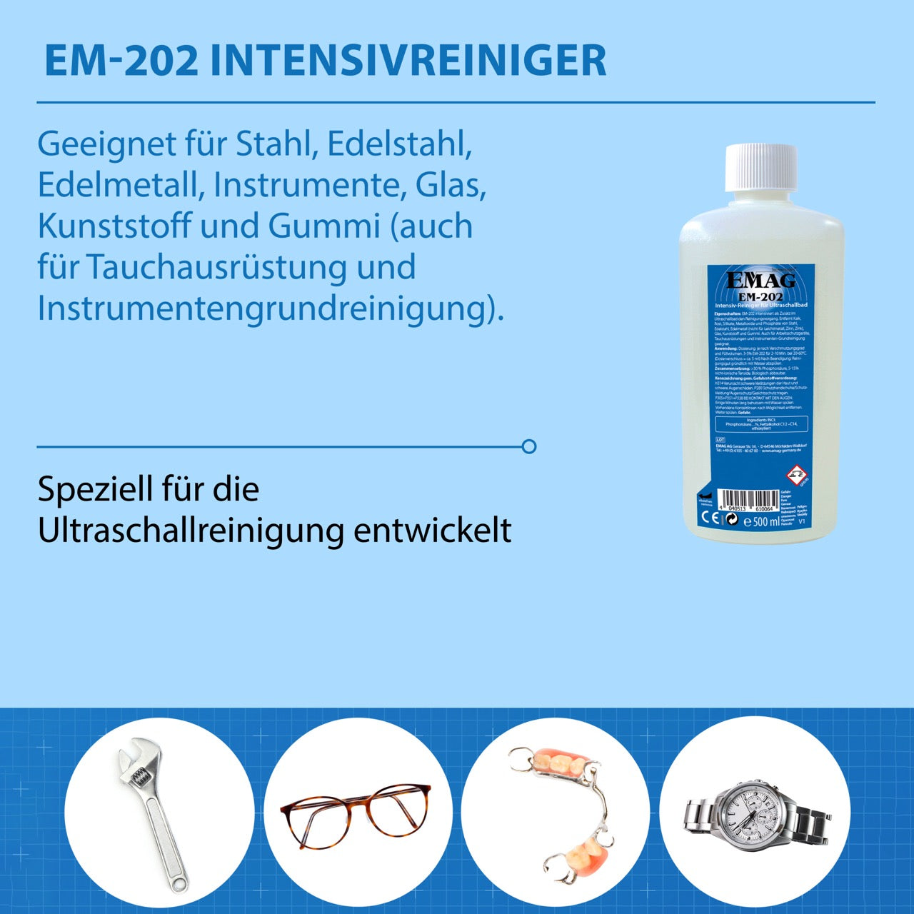 EM-202 500ml Intensiv Reiniger / Instrumentenreiniger