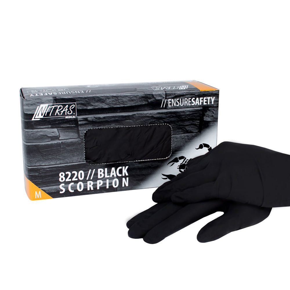black scorpion handschuhe Latexhandschuhe Black Scorpion Schwarz Gr. M
