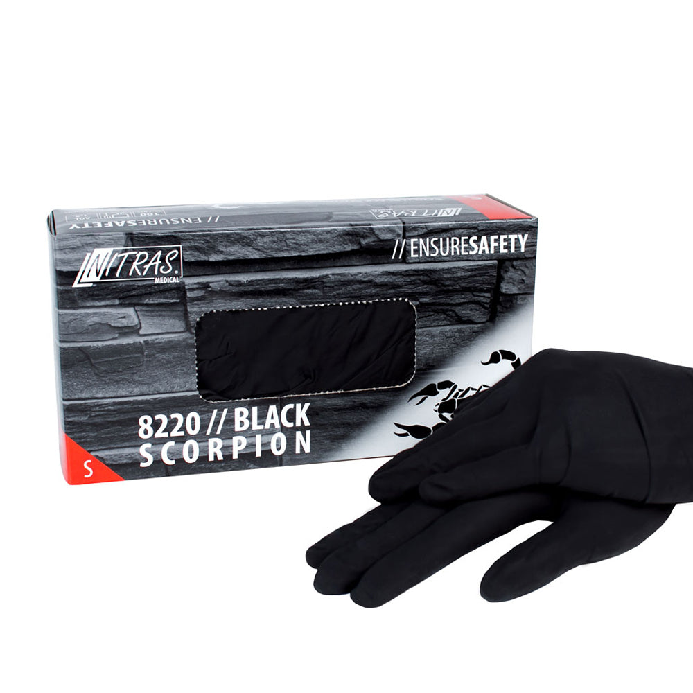 scorpion handschuhe Latexhandschuhe Black Schwarz Gr. S Cross Spherical Gear and Pulver way stretch sidewalls Größe:L 59-62cm