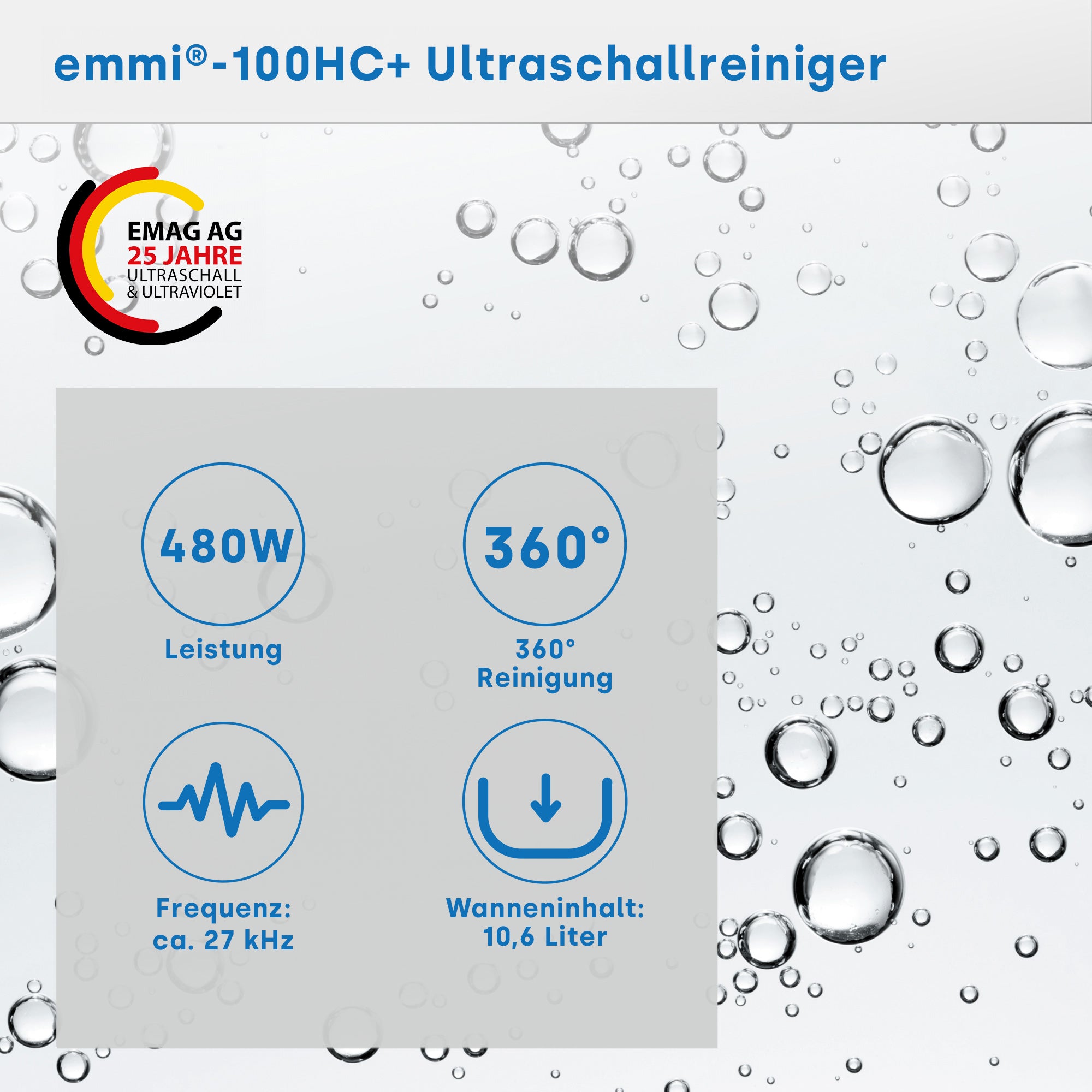 Emmi-100 HC Plus Ultraschallreiniger