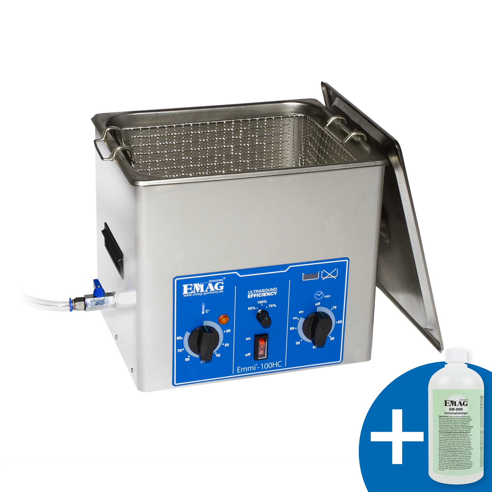 Emmi-100 HC Ultraschallreiniger mit Ablaufhahn
