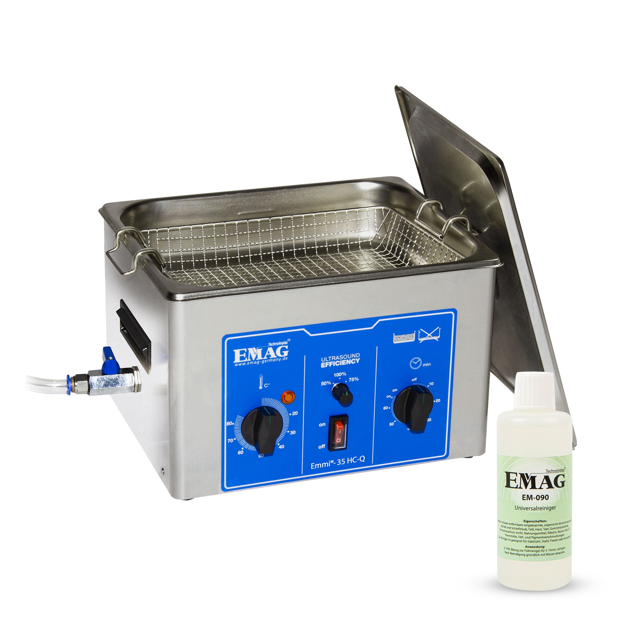 Emmi-35 HC Q Ultraschallreiniger mit Ablaufhahn