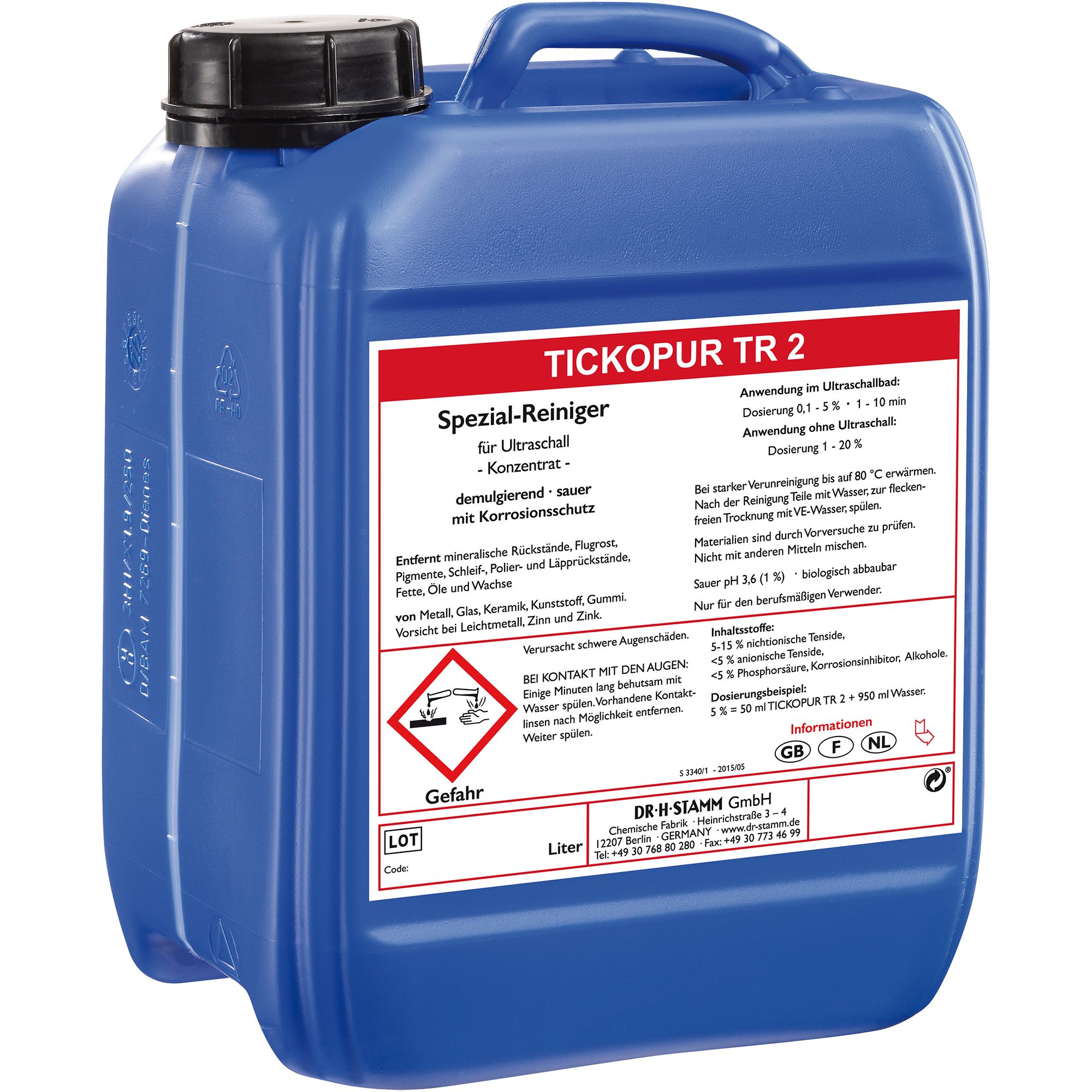 Tickopur TR 2 Reinigungskonzentrat für Metallische Materialien