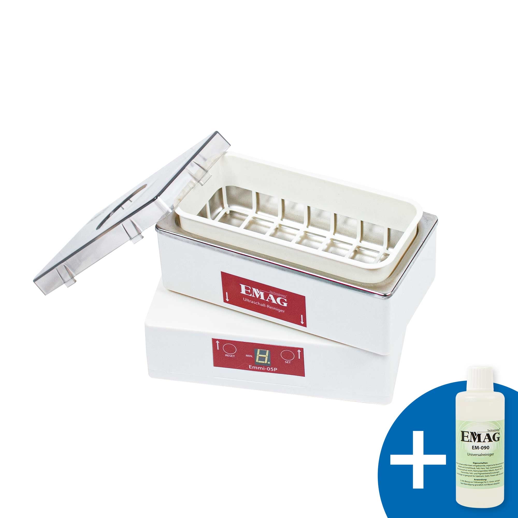 Emmi-05P Ultraschallreiniger mit abnehmbarer Wanne
