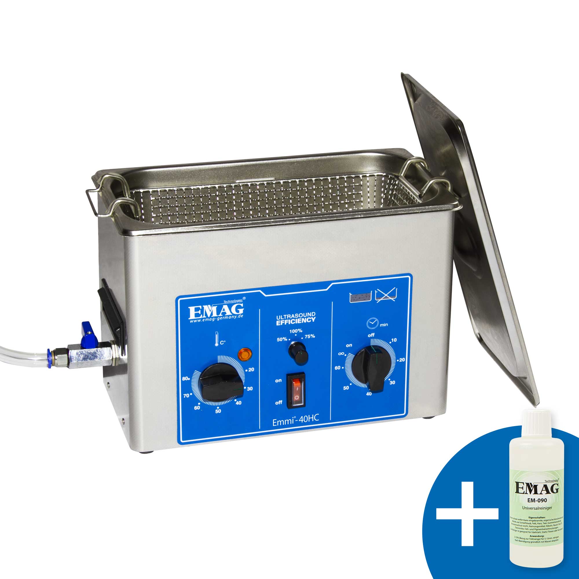 Emmi-40 HC Ultraschallreiniger mit Ablaufhahn