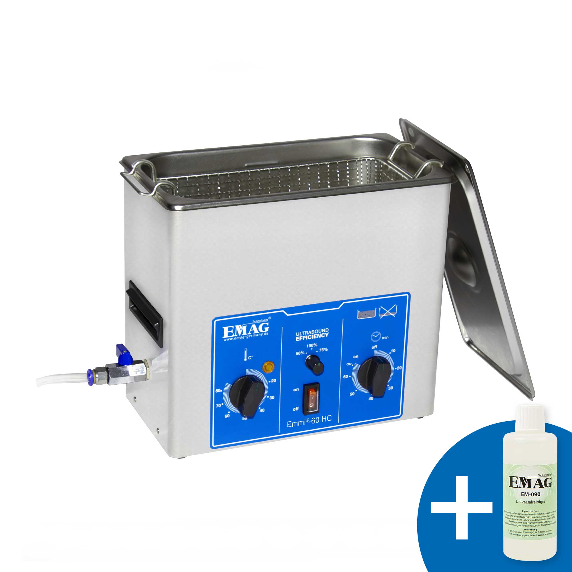 Emmi-60 HC Ultraschallreiniger mit Ablaufhahn