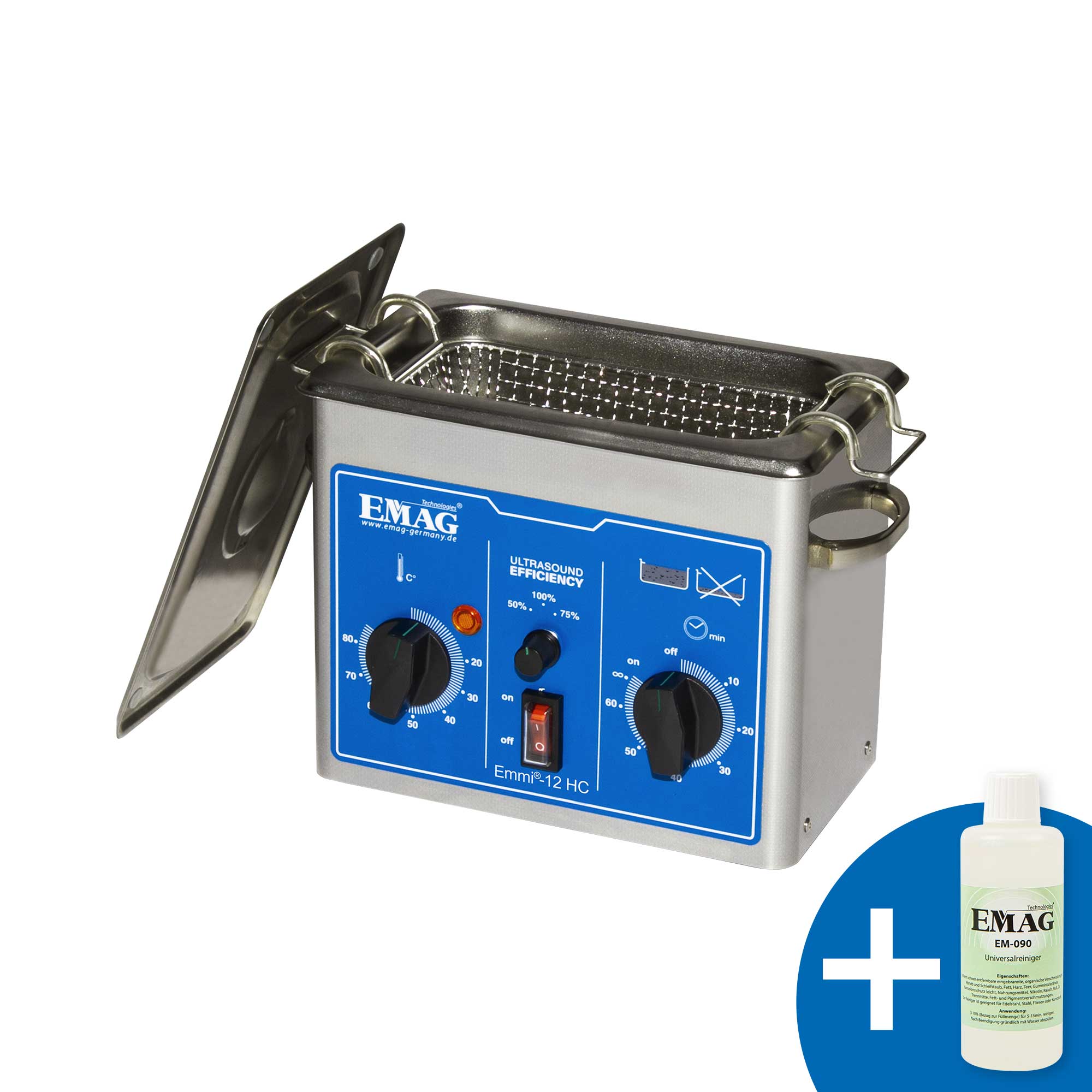 Emmi-12 HC Ultraschallreiniger aus Edelstahl