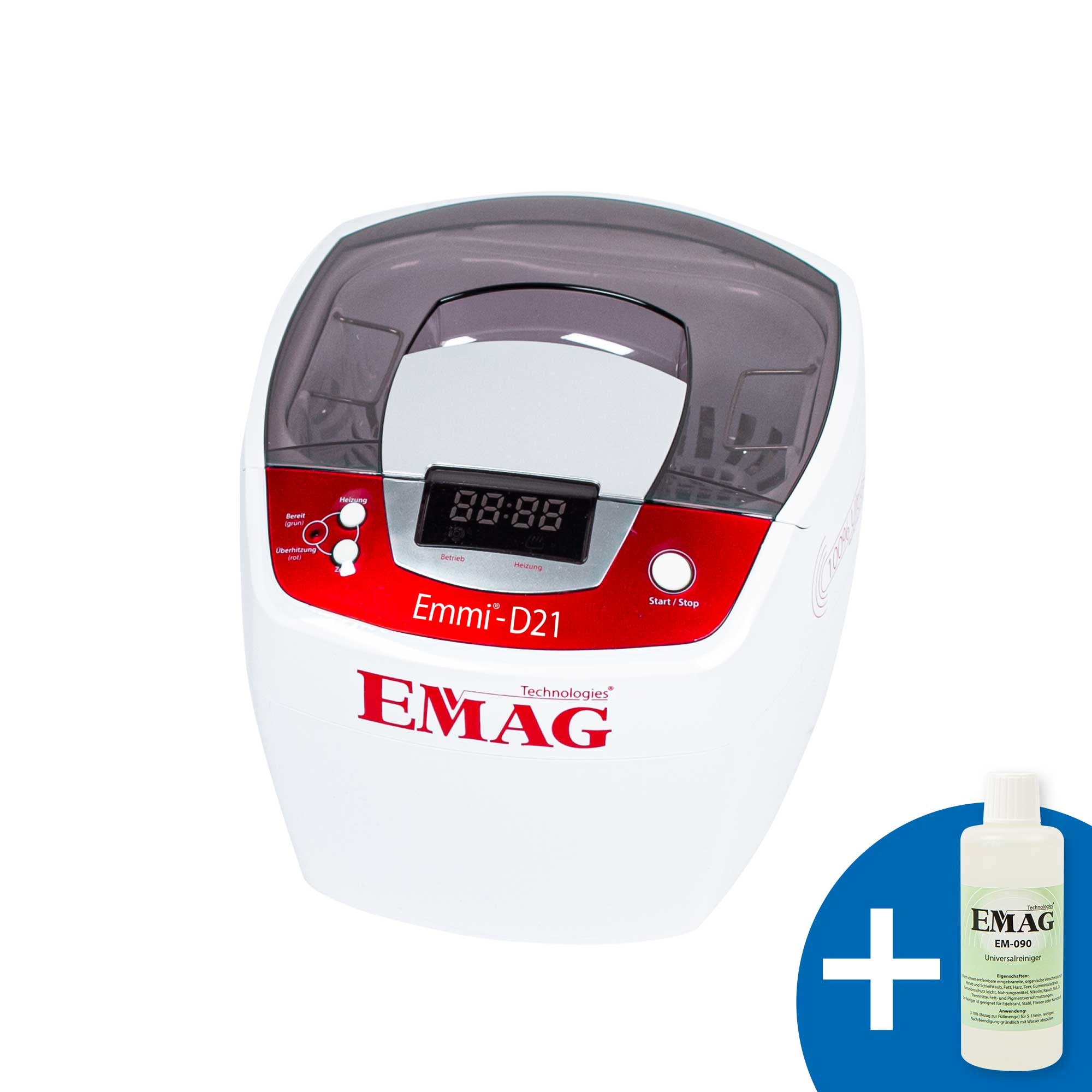 Emmi-D21 Ultraschallreiniger mit Edelstahlwanne