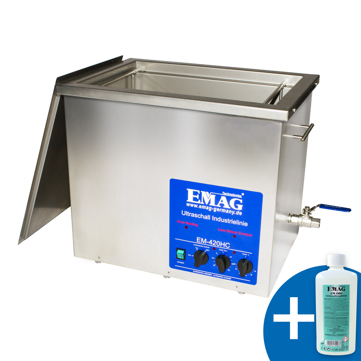 Emmi-420 HC mit Ablaufhahn und Füllstandmesser