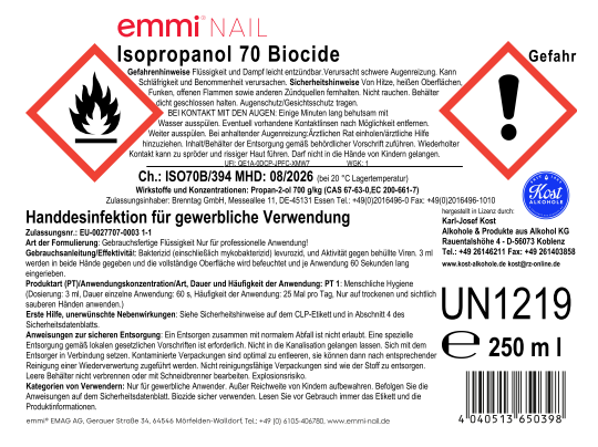 Desinfektionsmittel Emmi-Nail Haut-, Hand- und Flächen Desinfektion 250ml